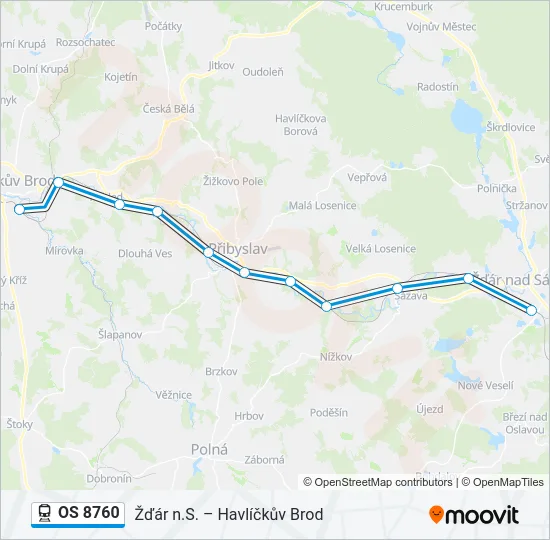 OS 8760 Train Line Map