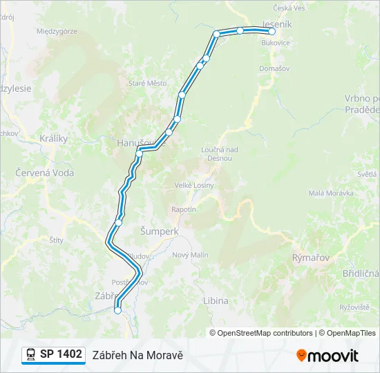 SP 1402 Train Line Map