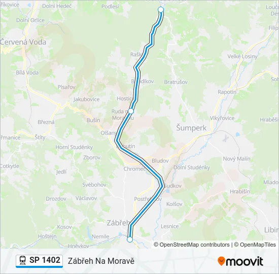 SP 1402 Train Line Map