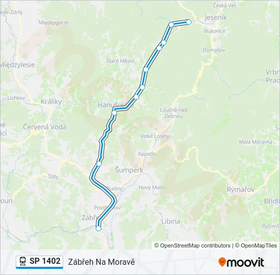 SP 1402 Train Line Map
