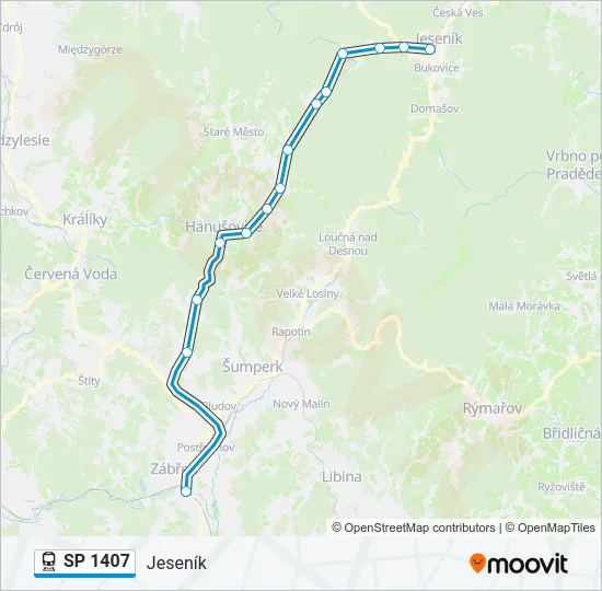 SP 1407 Train Line Map