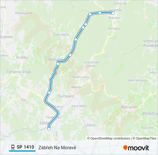 SP 1410 Train Line Map