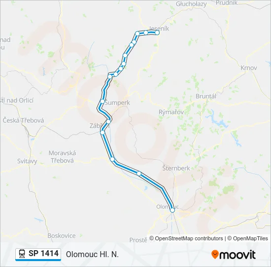 SP 1414 Train Line Map