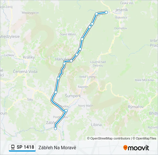 SP 1418 Train Line Map