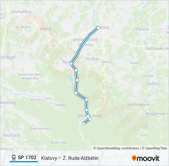 SP 1702 Train Line Map