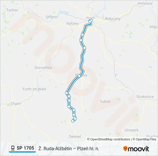 SP 1705 Train Line Map