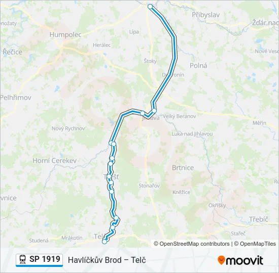 Поезд SP 1919: карта маршрута