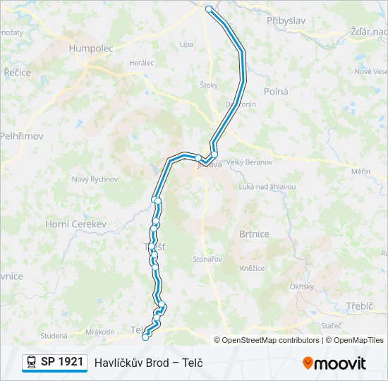 Поезд SP 1921: карта маршрута
