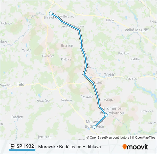 Поезд SP 1932: карта маршрута