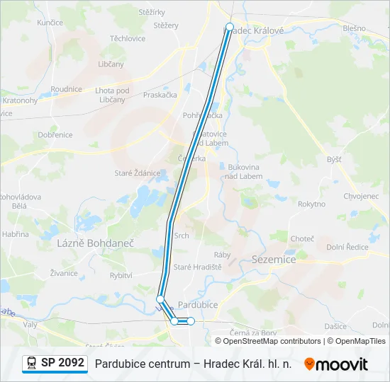 SP 2092 Train Line Map