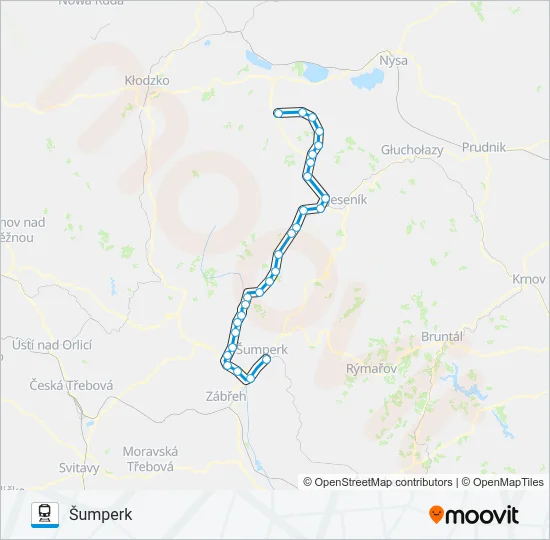 Поезд OS 13629: карта маршрута