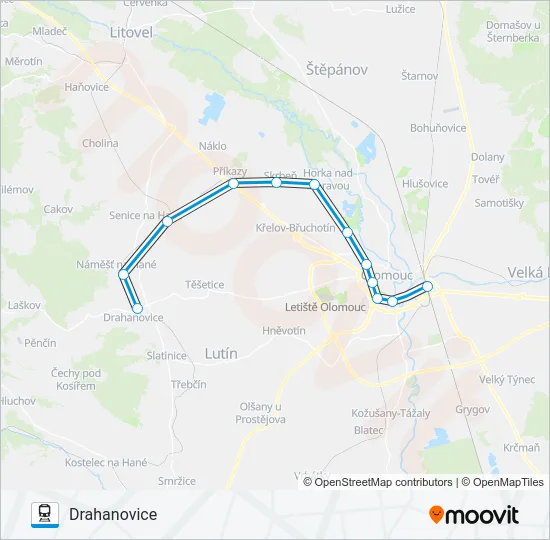 Поезд OS 14007: карта маршрута