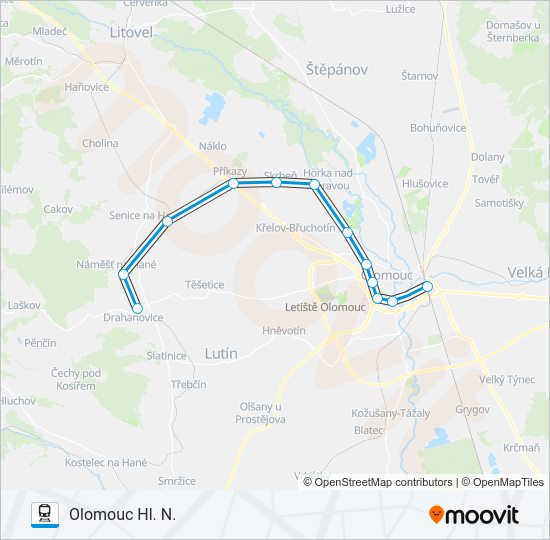 Поезд OS 14026: карта маршрута