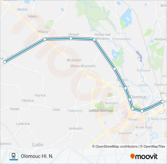 Поезд OS 14042: карта маршрута