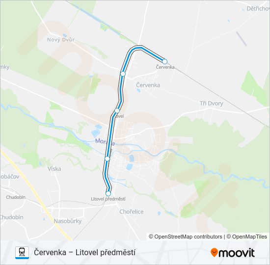 Поезд OS 14057: карта маршрута