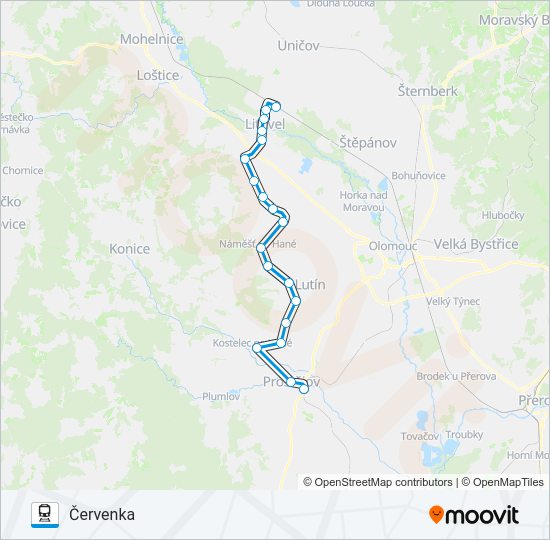 OS 14074 train Line Map