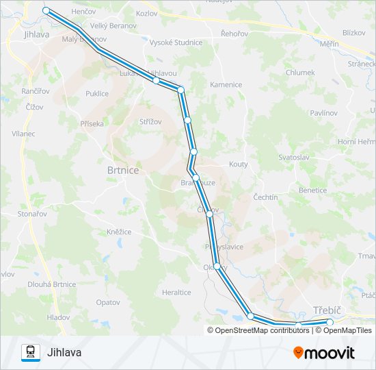 Поезд OS 14822: карта маршрута