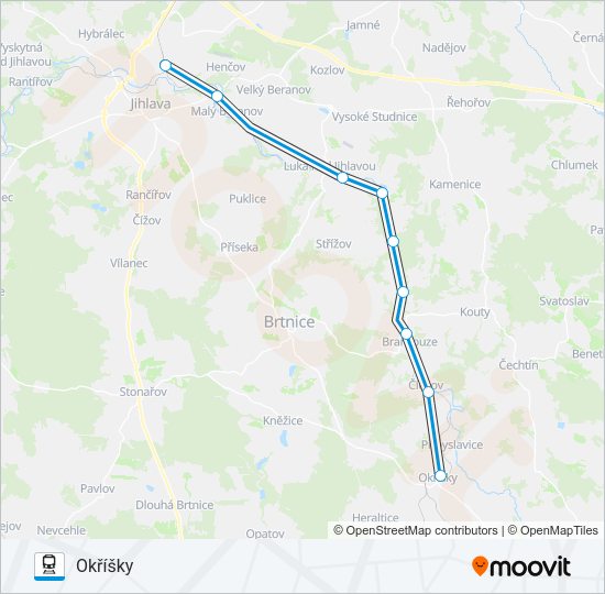 Поезд OS 14841: карта маршрута
