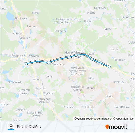 Поезд OS 14909: карта маршрута