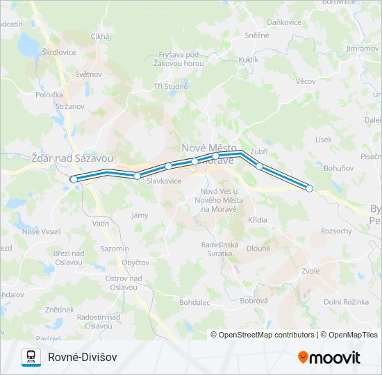 Поезд OS 14913: карта маршрута