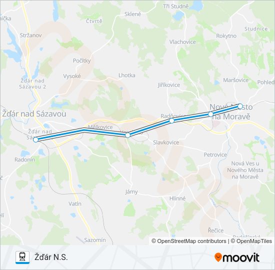 Поезд OS 14972: карта маршрута