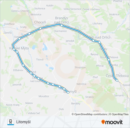 Поезд OS 15020: карта маршрута