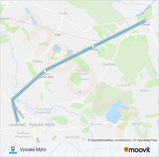 Поезд OS 15030: карта маршрута