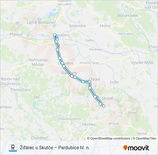 Поезд OS 15180: карта маршрута