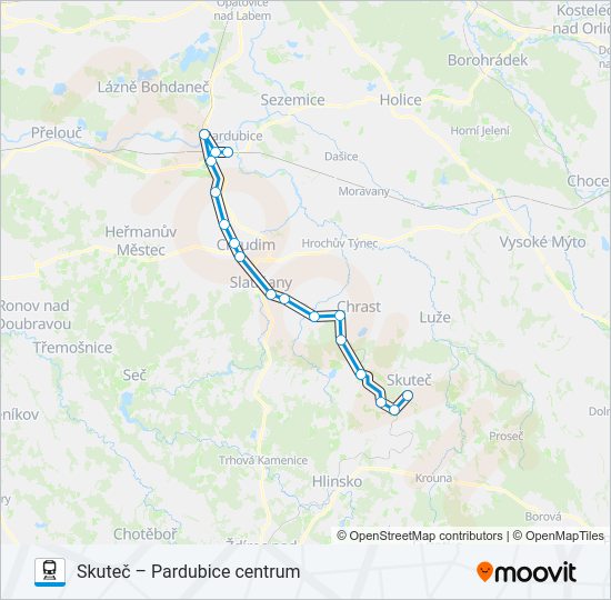 Поезд OS 15210: карта маршрута