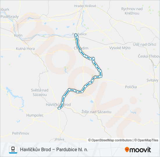 Поезд OS 15214: карта маршрута
