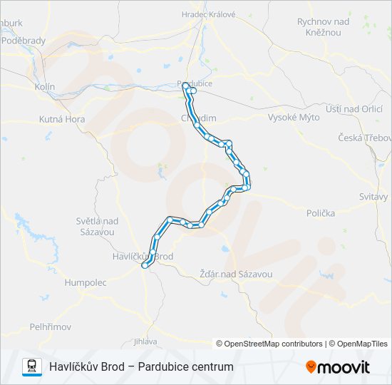 Поезд OS 15214: карта маршрута