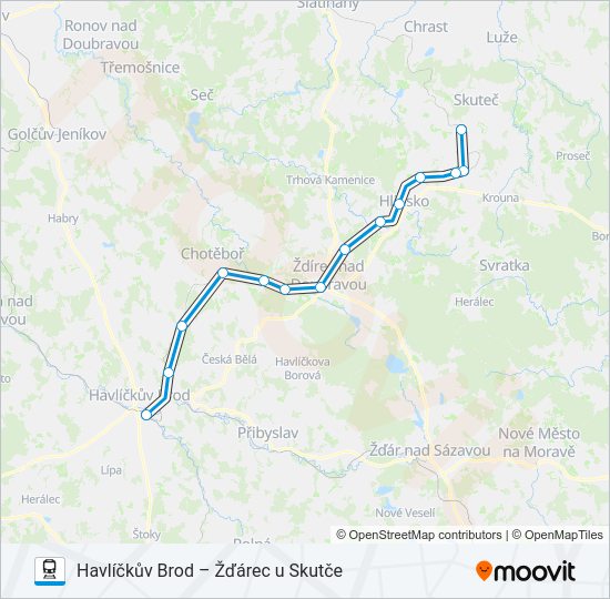 Поезд OS 15224: карта маршрута
