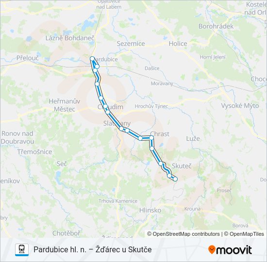 Поезд OS 15231: карта маршрута