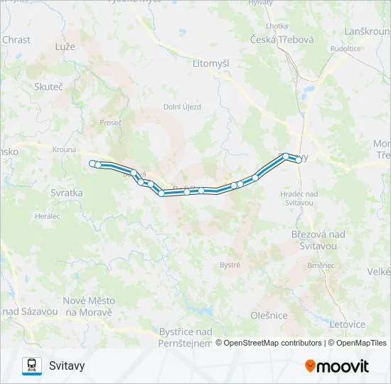 Поезд OS 15261: карта маршрута