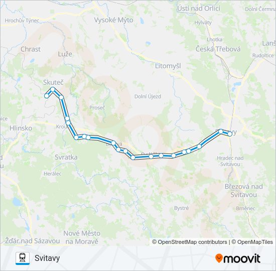 Поезд OS 15289: карта маршрута