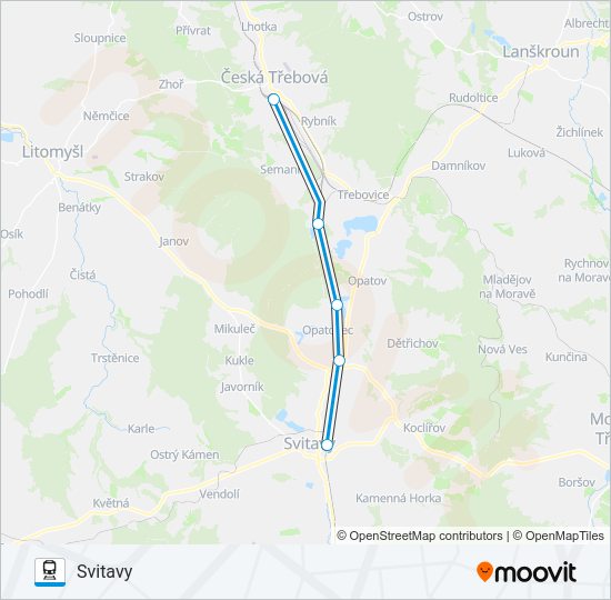 Поезд OS 15381: карта маршрута