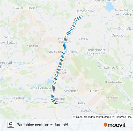 Поезд OS 16202: карта маршрута