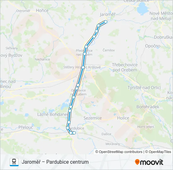 Поезд OS 16205: карта маршрута