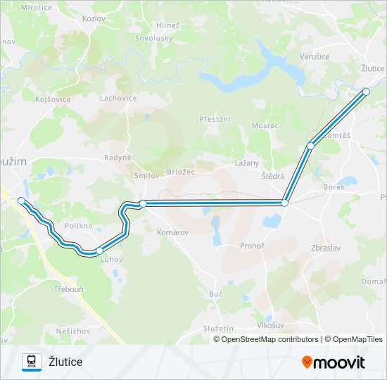 Поезд OS 16703: карта маршрута