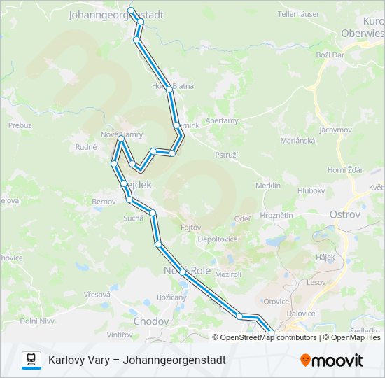 Поезд OS 17102: карта маршрута