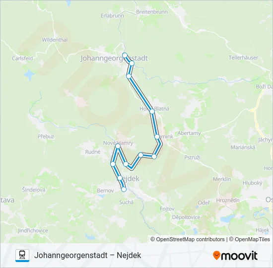 Поезд OS 17105: карта маршрута