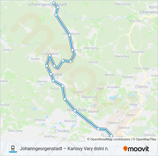 Поезд OS 17113: карта маршрута