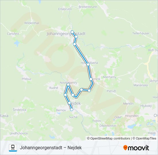 Поезд OS 17117: карта маршрута