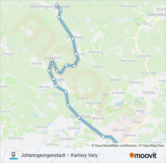 Поезд OS 17117: карта маршрута