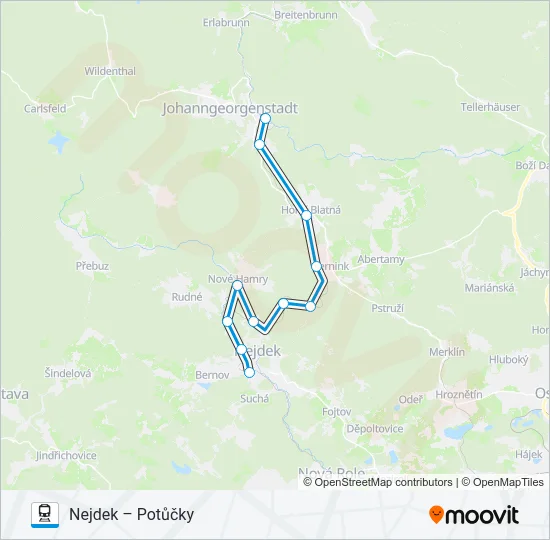 Поезд OS 17124: карта маршрута