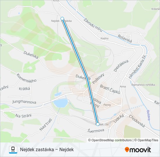 Поезд OS 17161: карта маршрута