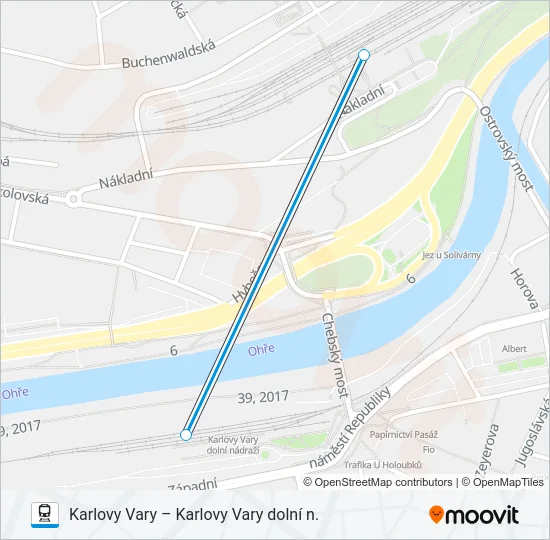 Поезд OS 17181: карта маршрута