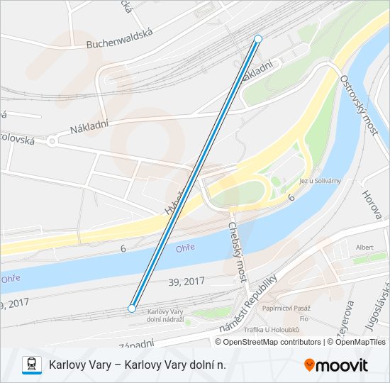 Поезд OS 17183: карта маршрута