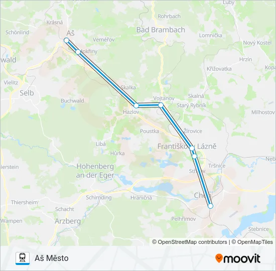Поезд OS 17200: карта маршрута