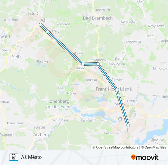 Поезд OS 17204: карта маршрута